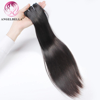 Angelbella Glory Virgin Hair Chinese Raw Human Hair Bone Straight 16 Inch 1B cuticle aligned hair Bundles