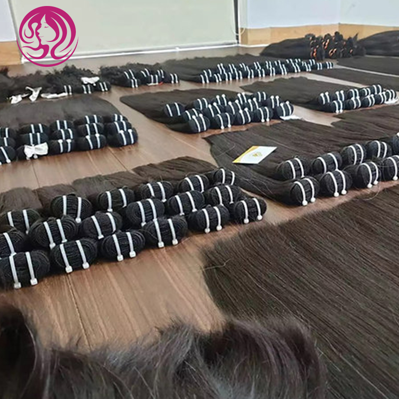 Angelbella Queen Doner Virgin Hair Raw Cambodian Hair Straight Natural 1B# Cuticle Aligned Human Hair Bundles