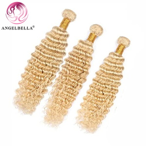 Angelbella Queen Doner Virgin Hair Brazilian 613 Deep Wave Raw Human Hair Bundles 