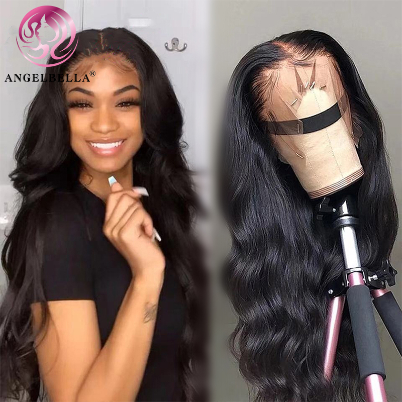 AngelBella DD Diamond Hair 13x4 HD Lace Front Wigs Brazilian Body Wave Human Hair Wigs For Black Women