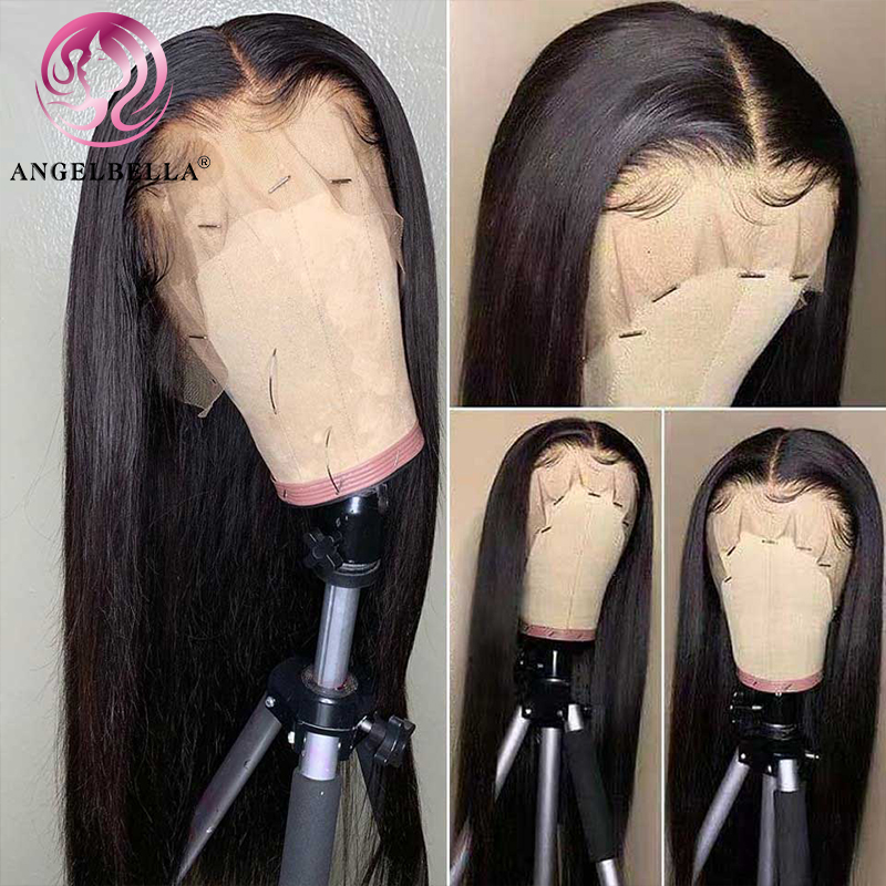 AngelBella Glory Virgin Hair 13X4 Straight Pre Plucked Glueless Wholesale Human Hair HD Lace Front Wigs 