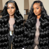 Wholesale Human Hair Wig Vendor 4x4 5x5 Body Wave Glueless Transparent Swiss Lace Frontal Closure Wig for Women