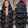 13x4 40 Inch HD Body Wave Glueless Lace Frontal Wig Brazilian Human Hair Vendors Long Body Wave Lace Front Wigs for Women