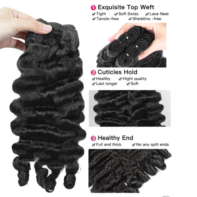 Supplier wholesale Burmese Curly Bundles Human Hair Spiral End Quick Human Hair Bundles Extensions for Women 8-40 inch Natural Black