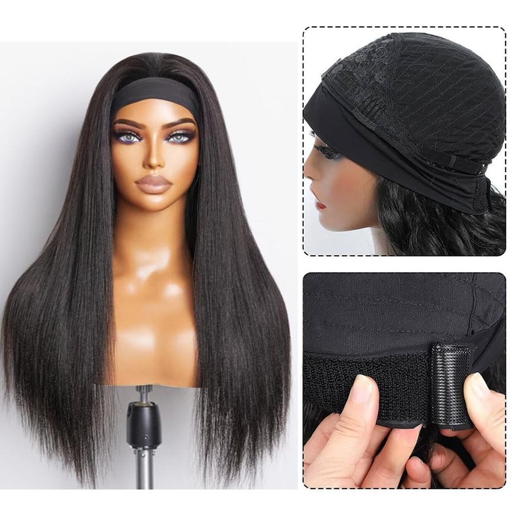 Straight Hair Headband Wig Brazilian Human Hair Headband Wigs For Black Women 