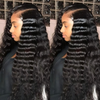 Brazilian Virgin Remy Hair Natural Color Long Wig 200% Density 4x4 Glueless HD Transparent Ocean Wave Lace Closure Wigs