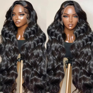 AngelBella 220% Density Body Wave Lace Frontal Human Hair Wigs Vendors 13x4 Glueless HD Lace Front Wig for Black Women