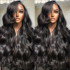 AngelBella 30 Inch 220% Density Lace Front Wig Body Wave Indian Human Hair HD Glueless Lace Closure Wigs for Black Women