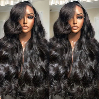AngelBella 30 Inch 220% Density Lace Front Wig Body Wave Indian Human Hair HD Glueless Lace Closure Wigs for Black Women