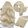 Full Shine Genius Weft Hair Extensions Human Hair Hand Tied Weft Human Hair Extensions 12-30 Inch 100G Extensions Remy Hair Blonde Soft Silky Hair Sew In Extensions For Women