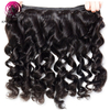 Brazilian Human Hair 3 Bundles with Lace Closure Loose Wave 100 Human Hair Bundles with Closure