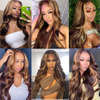 Body Wave Lace Front Wig Brazilian Ombre Human Hair Wigs for Black Women