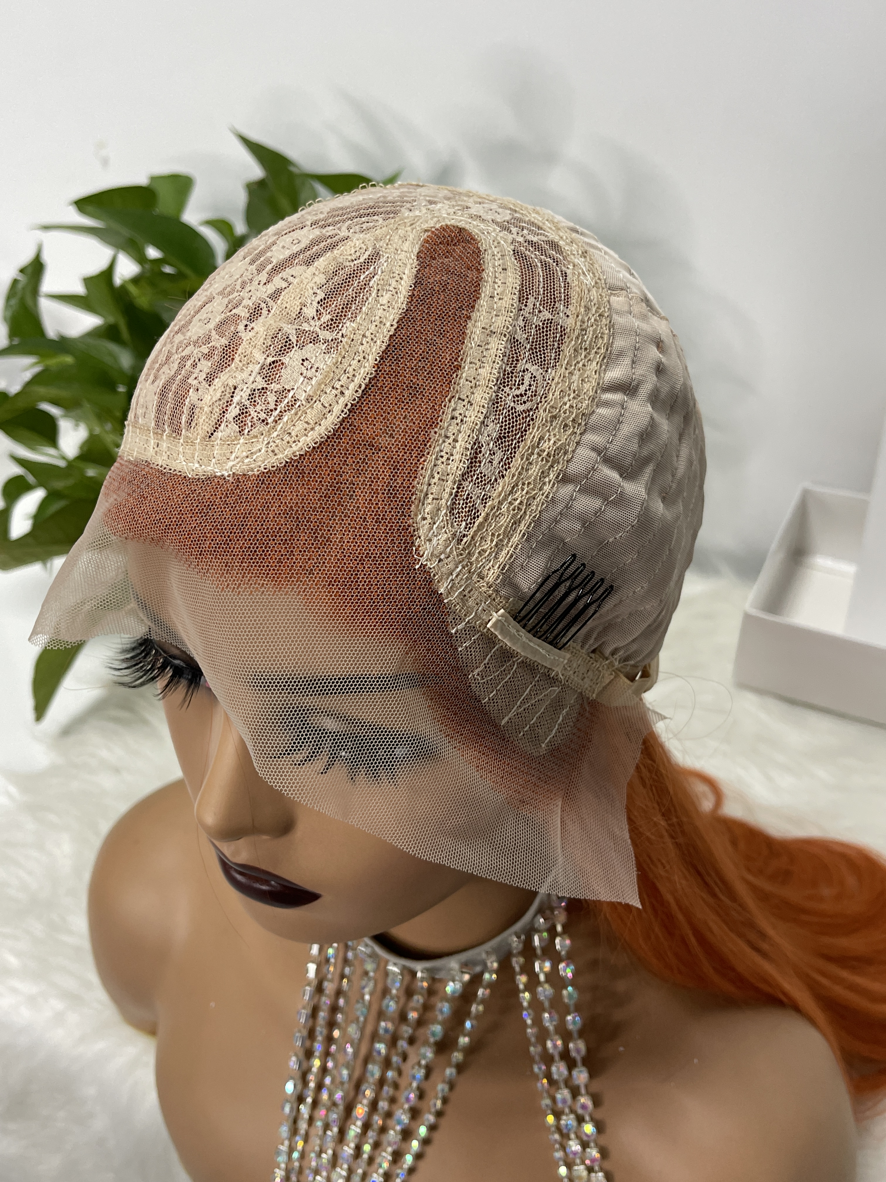 Angelbella 2022 New Cheap Ginger Orange 13X1X4 Lace Front Wigs Human Hair 