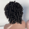 Spiral Curly Afro Wigs for Black Women Glueless Brazilian Remy Funmi Curls Kinky Curly Wavy Black Wig with Bangs
