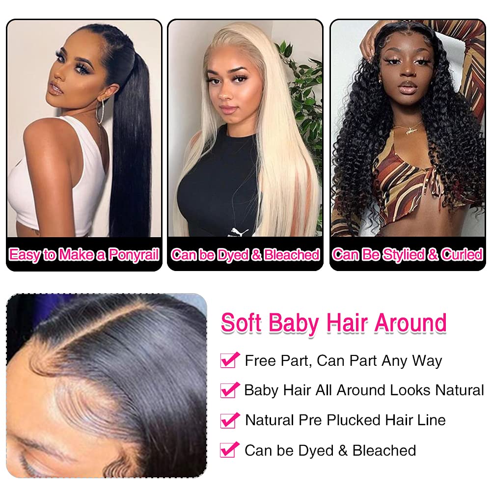 HD Transparent Lace Frontal Closure Lace Closure Wigs Human Hair