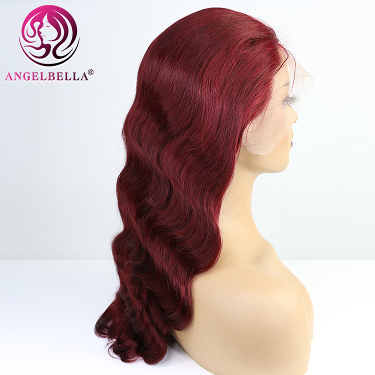 99J Burgundy Lace Front Wigs Human Hair Body Wave Lace Front wig 180% Density Glueless Wigs
