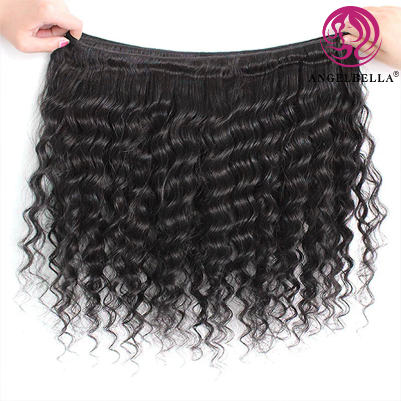 Angelbella Queen Doner Virgin Hair Long Deep Wave Raw Cuticle Aligned Virgin Human Hair Bundles 