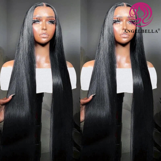 AngelBella Queen Doner Virgin Hair Straight Indian Hair Glueless Pre-Plucked Wig Raw Indian Virgin Hair Wig HD Lace Virgin Hair Wigs