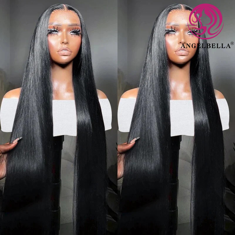 AngelBella Queen Doner Virgin Hair Peruvian Hair Wig HD Lace Human Hair Glueless Double Drawn Vietnamese Hair Super Quality Wigs Full Lace Wig
