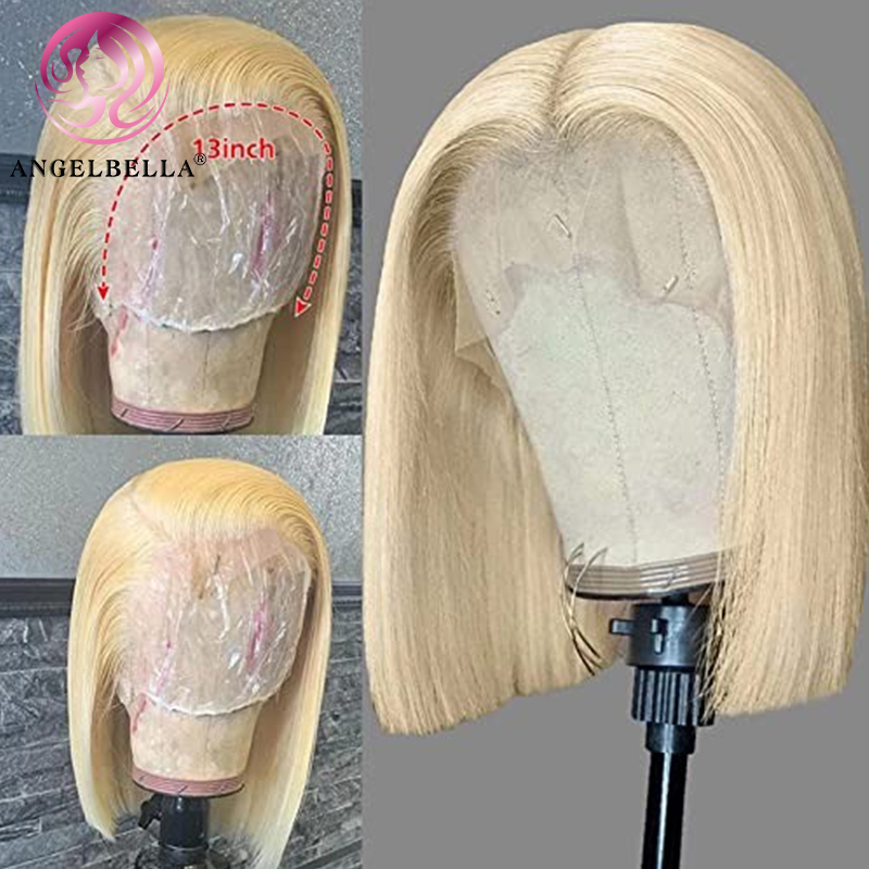 Angelbella Queen Doner Virgin Hair Quality Brazilian 613 Straight 13X4 Hd Lace Frontal Closure Pre Plucked With Edges