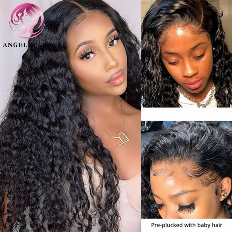 AngelBella Glory Virgin Hair 13x4 Black Deep Wave Cuticle Aligned Hair Raw Vietnamese Human Hair Hd Lace Frontal Wig