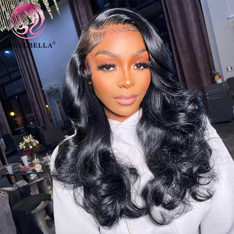 AngelBella DD Diamond Hair Wholesale Brazilian Human Hair HD Swiss Lace Frontal Wigs Natural Hair Lace Front Wigs