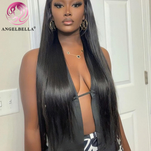 Angelbella Queen Doner Virgin Hair 13x4 Straight HD Lace Frontal Natural Looking 100 Human Hair Wigs