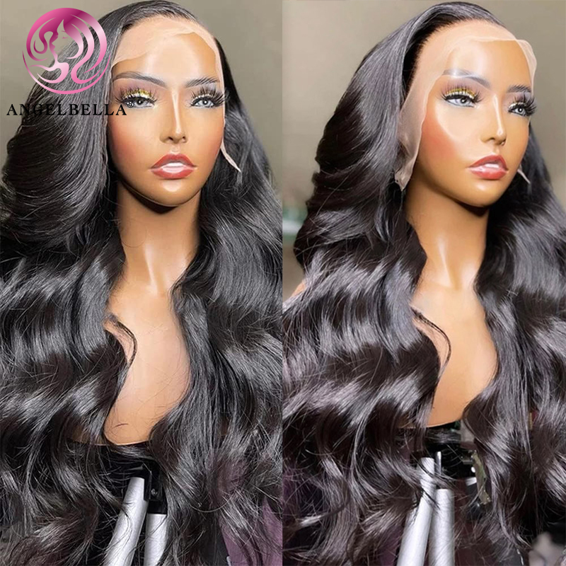 AngelBella Glory Virgin Hair 13X4 Transparent Lace Frontal Body Wave Human Hair HD Lace Front Wigs