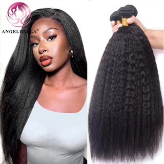 Angelbella 36 Inch Hair Bundles Raw Hair Bundles Indian Unprocessed Wholesale Raw Hair Kinky Straight Bundle