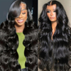 High Quality Natural Brazilian Human Hair 180% Density Transparent Lace Front Glueless Body Wave Lace Frontal Wig for Women