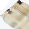 Wholesale Brazilian 100% Raw Virgin Hair Cuticle Aligned Bone Straight Soft Hand Tied Styles Dyed Light Color Natural Genius