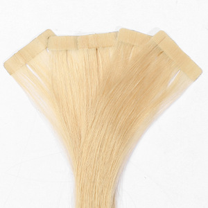 Tape in Hair Extensions Natural Blonde Human Hair Straight Invisible 613 Blonde Weft Tape 100% Raw Virgin Human Hair