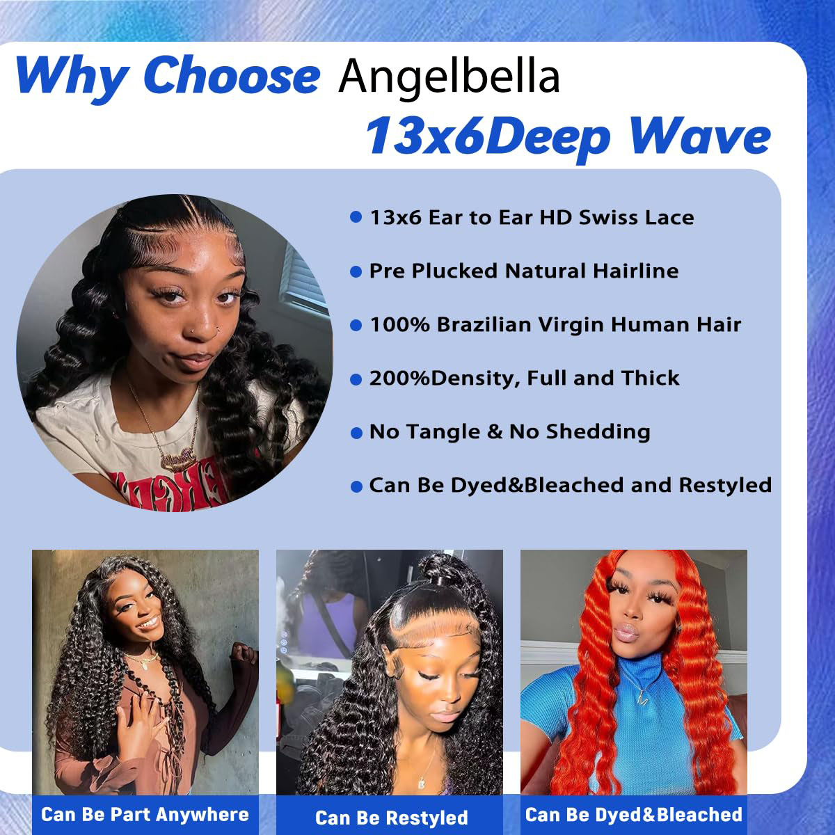 Angelbella DD Diamond Hair China Raw Virgin Remy Hair Vendors Double Drawn Deep Wave Funmi Hair Weave Bundles
