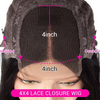 Natural Color High Quality Straight Glueless Lace Front Wig Closure Human Hair Transparent 4x4 Lace Frontal Wigs for Black Women