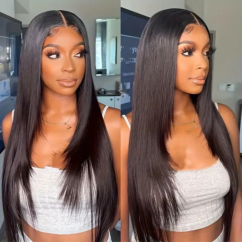 Wholesale 180% Density Transparent 4x4 Lace Closure Straight Hair Wig Glueless Human Hair Wigs for Black Women