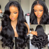 30 Inch 180% Density Brazilian Human Remy Hair 13x4 Lace Frontal Wigs Body Wave Glueless Front Wig for Woman