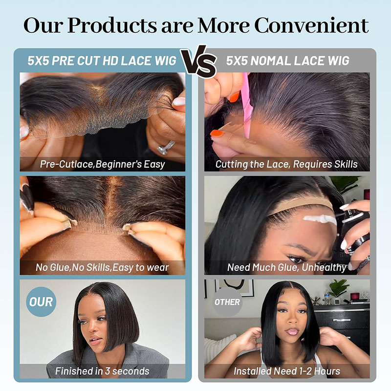 Humanl Hair Short Wigs Hair Vendors Transparent Part Lace Wig Brazilian Hair Wigs